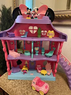 Minnie Mouse Talking Bow Sweet Home Doll House With Figures And Furniture • $84