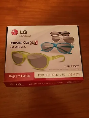 Lg Cinema 3d Glasses | Party Pack (ag-f315) | Multicoloured Set Of Four. • £9.99
