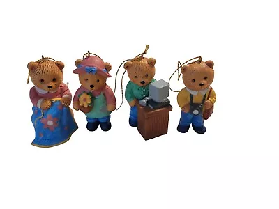 (4) Avon Teddy Bear Hobby Bear Ornaments Vintage Figurines Christmas Holiday • $13.99