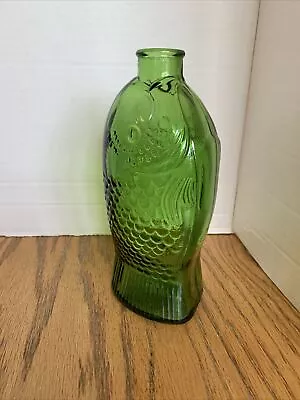 Vintage Wheaton Green Glass Fish Bottle Doctor Fisch’s Bitters 7.5” NICE! • $18