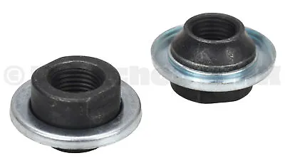Bicycle Hub Axle Bearing Cone Nuts With Dust Shield - 3/8  X 26T (PAIR) BLACK • $7.99