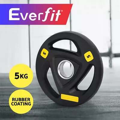 Everfit Weight Plates Standard 5kg Dumbbells Barbells Plate Weight Lifting Home • $27.95