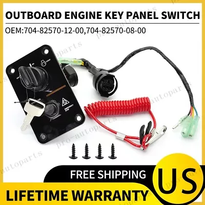 Replacement For Yamaha Outboard Single Engine Key Switch Panel 704-82570-12-00 • $42.59