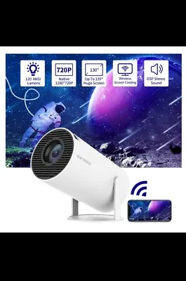 Smart Projector Android 11.0 MINI Portable 5G WIFI Home Cinema 720P For SAMSUNG • $92.99