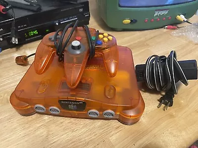 Fire Orange Funtastic Nintendo 64 N64 Console 64 Console Works Great No AV Cable • $199.99