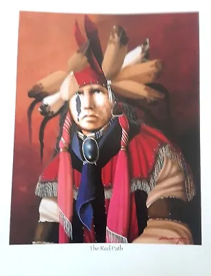 J.D.Challenger  THE RED PATH Native American - Western Art Print 9x11 • $7.99