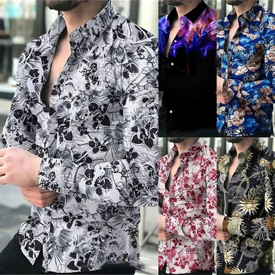 £18.84 • Buy High Quality Mens Shirts Button Down Shirts Long Sleeve Muscle Plus Size
