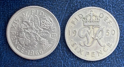 £1.99 • Buy Lucky Silver Sixpence 1948-1967 - Birthday/Anniversary - Your Choice Of Year