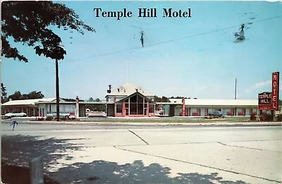 Temple Hill Motel Streetview Salisbury Maryland Chrome Cancel WOB Postcard • £2.61