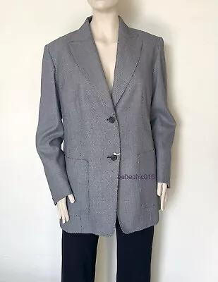 MARINA RINALDI By MAX MARA Wool & Silk Blazer Size 25 MR 16W US 46 DE 54 IT • $135