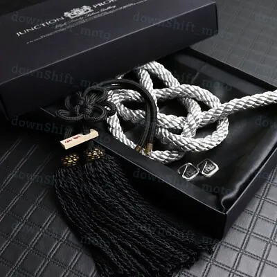 VIP Charm Junction Produce JDM Fusa Black Kiku JP Knot Silver Kin Tsuna Rope • $28.99