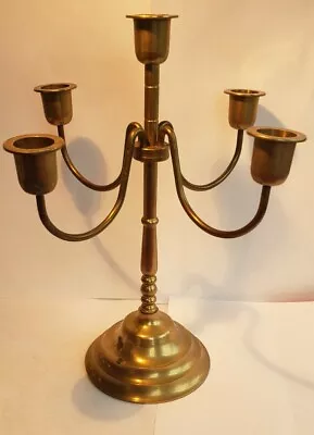 Large Vintage Brass Candelabra • $45