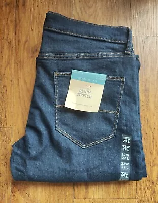 M&S Straight Fit Stretch Jeans 30/32/34/36/38 X SHORT (27  Inside Leg) - Indigo • £13.99