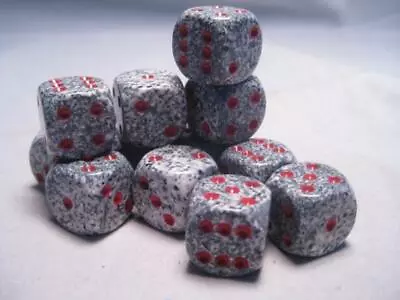 Chessex Dice Sets: Granite Speckled 16mm D6 (12) • $14.95