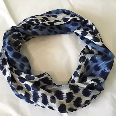 Cowl Neck Snood / Fashion Scarf In Lovely Blues  Georgette • £5.99