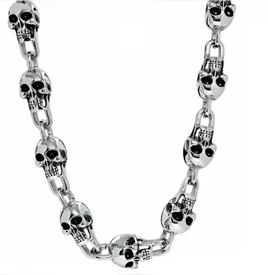 Men's Stainless Steel Cool All Skulls Necklace 12 • $99.99