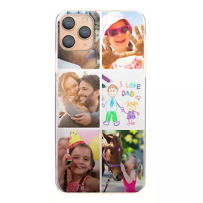 £4.99 • Buy Personalised Phone Case For IPhone 13/12/11/MAX/XR;1-6 Photo Collage Hard Cover