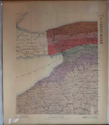 Antique Colored Map New York State Museum 1901 Geologic Niagara Rare • $70