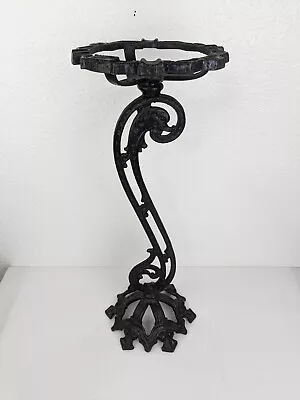 Vtg Art Deco Cast Iron Stand Ashtray Duck Swan Cigar Room Smoking Stand 21  • $89.99