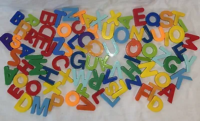 Plastic Refrigerator Magnets Lot Of  87 CAPITAL Letters ABC Fridge Mixed Brands • $18