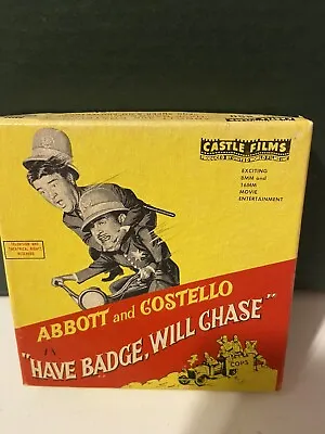 Castle Films - Abbott And  Costello   Have Badge - Will Chase   8mm Movie   #850 • $7.49