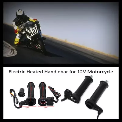 For ATV Motorcycle Electric Heated Handlebar Grips Hand Heater Warm Adjustable • $21.99