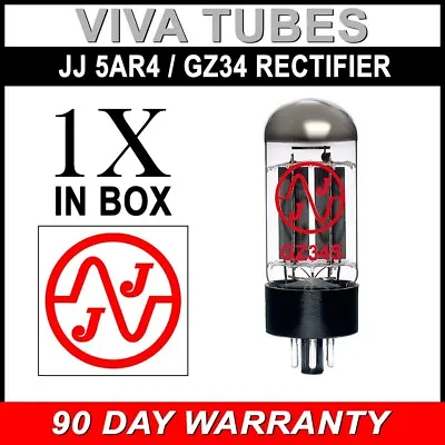 Brand New JJ Electronic GZ34 / 5AR4 Rectifier Vacuum Tube • $36.24