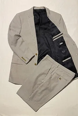 J.Crew Ludlow Seersucker Three Looms Japanese Fabric 2-Piece Men's Suit 42L-36 • $250