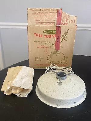 $79.99 • Buy VTG Holly Time Tree Turner #1521 Revolving Christmas Tree Stand Glitter In Box