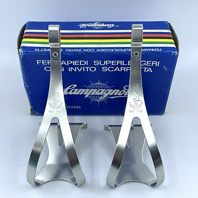 NOS Campagnolo SUPER RECORD Large Road Superleggeri Alloy Toe Clips NEW IN BOX! • $109.99