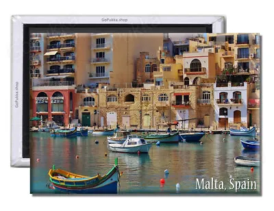 Malta Spain Boats Buildings - Souvenir Fridge Magnet • £1.99