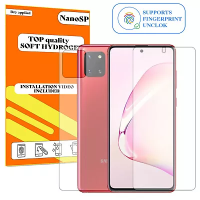 Front Back Screen Protector For SAMSUNG Galaxy Note 10 Lite - Hydrogel FILM TPU • £5.98