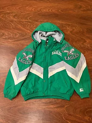 VTG Starter Philadelphia Eagles NFL Football Parka Coat Size L • $350