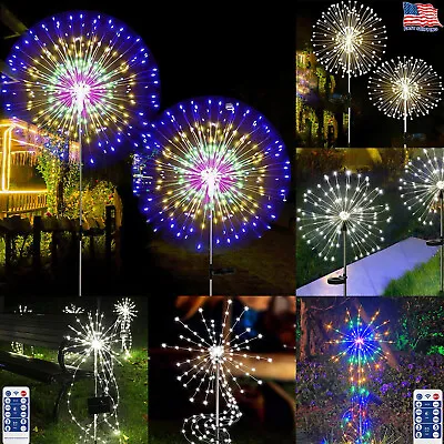 $6.95 • Buy 150/200 LED Solar Firework Lights Outdoor Waterproof Path Lawn Garden Decor Lamp