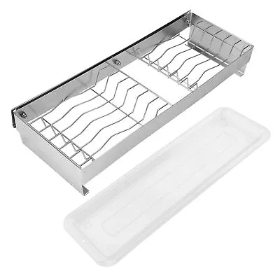Wall Hanging 304 Stainless Steel Single Layer Dish Plate Drying Rack Drainer • £26.74