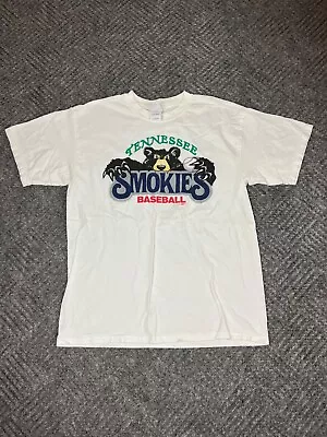 Vintage Tennessee Smokies T Shirt Mens Large White Minor League Baseball • $19