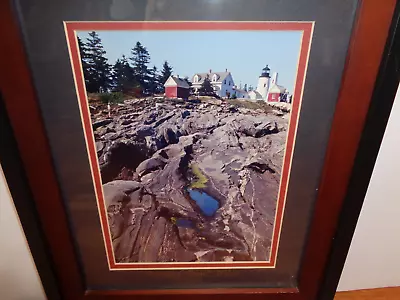 Pemaquid Point Lighthouse Bristo Lincoln County Maine Framed Picture Print • $99.99