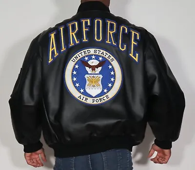 Men's Michael Hoban Air Force Black Jacket Size 2xl • $110.98