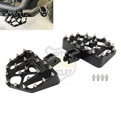 Wide Front Foot Pegs Floorboards For Harley Softail Fat Boy FLFB Low Rider 18-23 • $53.56