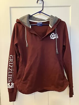 University Of Montana Womens Hooded Sweatshirt Grizzlies Maroon Size Medium • $28
