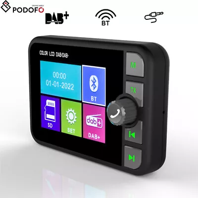 Bluetooth Car DAB Digital Radio 2.4  LCD Display MP3 Player Receiver USB Adapter • £32.99