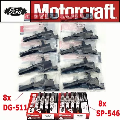 8pcs OEM Motorcraft DG511 Ignition Coil & Spark Plug SP546 For F150 Ford Lincoln • $115.99