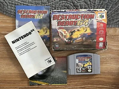 Destruction Derby 64 (Nintendo 64 1999)  Box Manual Complete CIB N64 Free Ship • $59.99
