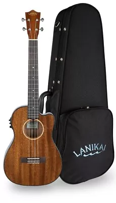 Lanikai MAS-CEB Solid Mahogany Electric Acoustic Baritone Ukulele With Case • $429