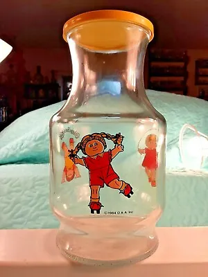 $32.99 • Buy Vintage 1984 CABBAGE PATCH KIDS 8.5  Glass Pitcher Decanter W/ Lid