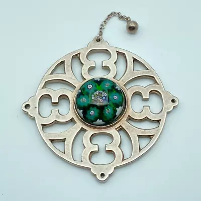 Caithness Silver Pendant With Paul Ysart Millefiori Hallmarked 1971 • £45