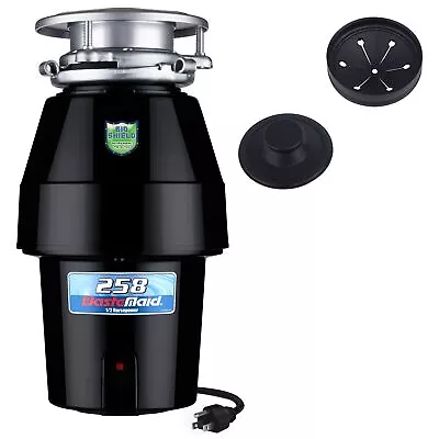 Waste Maid 1/2 HP Kitchen Garbage Disposal Continuous Feed Disposer With Plug • $109.99