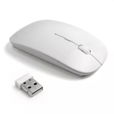 2.4GHz USB Wireless Optical Mouse Mice For PC Laptop Computer (White) • $9.99