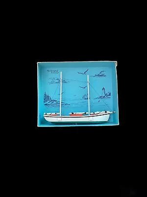 Vintage Handcrafted Schooner Wooden Model Kit Product Of DOWN-EAST NOVELTIES • $55