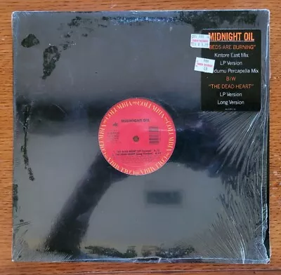 Midnight Oil 12  Beds Are Burning On Columbia EX/EX IN SHRINK W/ Hype Sticker • $14.99